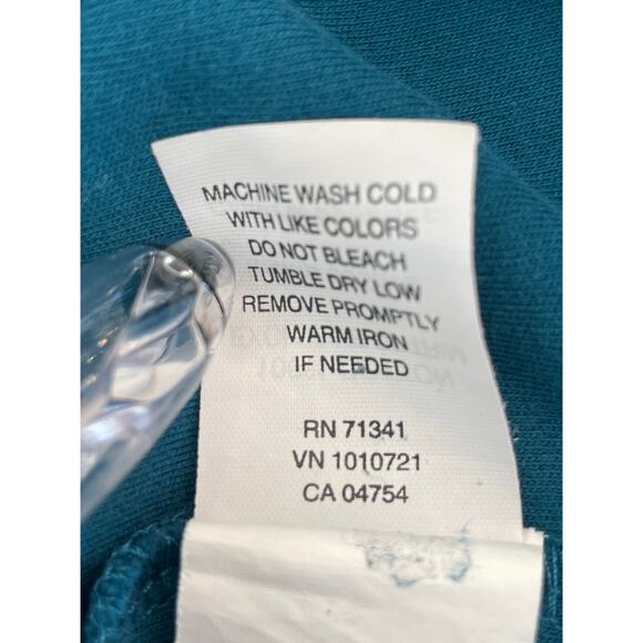 L.L. Bean 3/4 length sleeve tee 100% Cotton turquoise teal 3Xplus - Picture 5 of 9